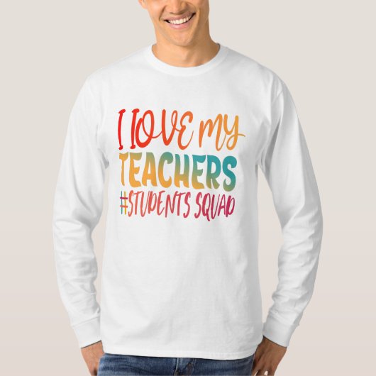 私は私の先生が大好き。 Tシャツ (正面)