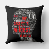 私は私の先祖の荒野の夢ブラックガール魔法 クッション (裏面)