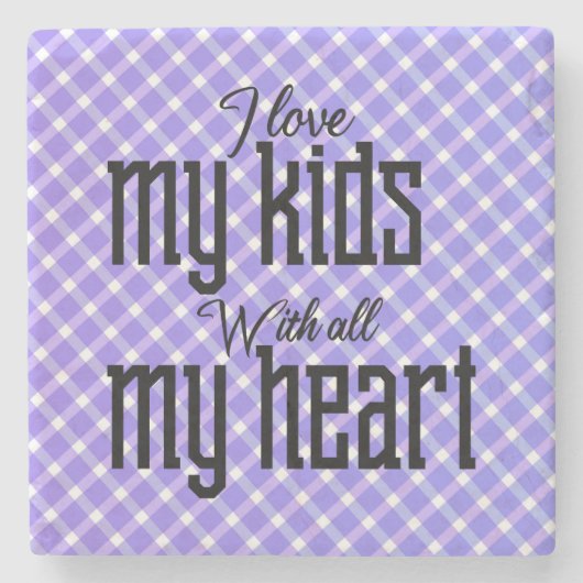 私は私の全てのハートで私の子供を愛する ストーンコースター (正面)