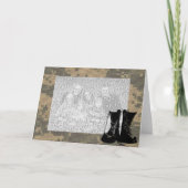 私は私の兵士のカスタムな写真のカムフラージュを愛します カード (正面)