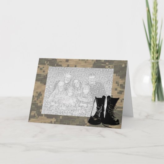私は私の兵士のカスタムな写真のカムフラージュを愛します カード (正面)