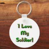 私は私の兵士のキーチェーンが大好き キーホルダー (正面)