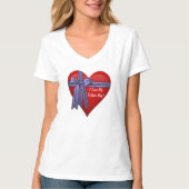 私は私の兵士の男の子のハートとリボンが大好き Tシャツ (正面)