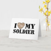 私は私の兵士を愛します カード (黄色い花)