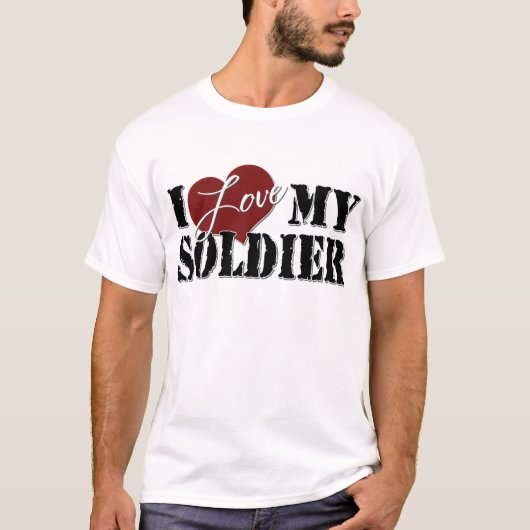 私は私の兵士を愛します Tシャツ (正面)