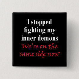 私は私の内部の鬼を戦うことをストップ 缶バッジ