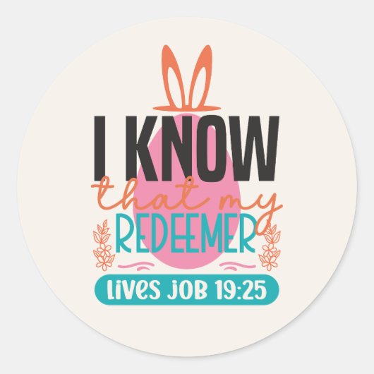 私は私の再出発はクリスチャン・イースターを知っている ラウンドシール (正面)