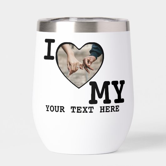 私は私の写真とパーソナライズされた文字が大好き (背面)