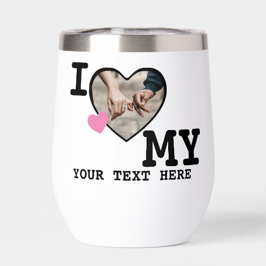 私は私の写真とパーソナライズされた文字が大好き (背面)