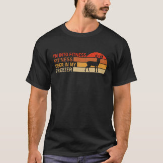 私は私の冷凍庫のハンテでフィットネスフィットネスディアーに夢中 Tシャツ