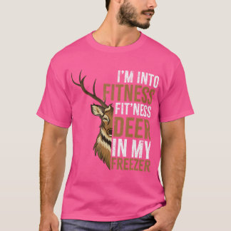 私は私の冷凍庫のハンティでフィットネスフィットネス鹿に興味がある Tシャツ