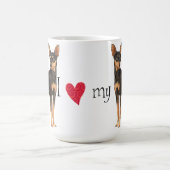 私は私の分Pinを愛します コーヒーマグカップ (中央)
