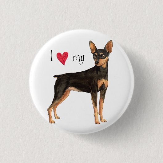 私は私の分Pinを愛します 缶バッジ (正面)