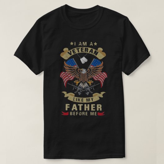 私は私の前に父のような退役軍人である1 Tシャツ (デザイン正面)