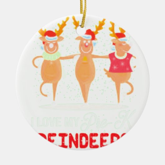 私は私の前Kが大好き セラミックオーナメント (正面)