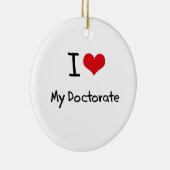 私は私の博士号を愛します セラミックオーナメント (右)