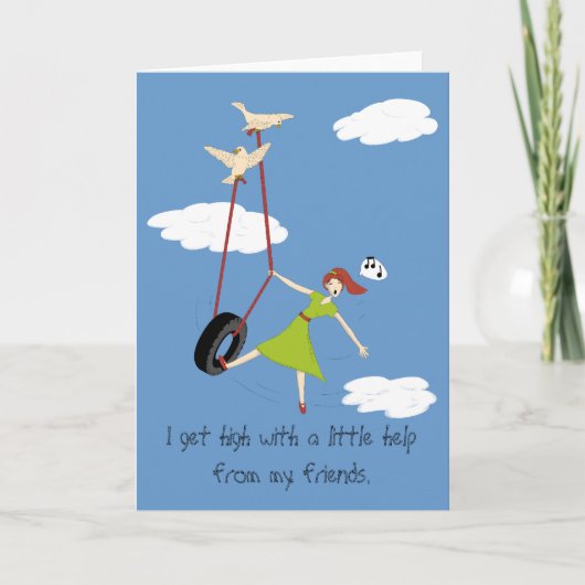 私は私の友人から少し助けと高くなります カード (正面)