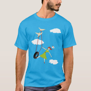 私は私の友人から少し助けと高くなります Tシャツ