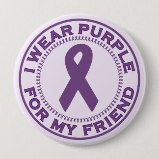 私は私の友人のための紫色を身に着けています 缶バッジ
