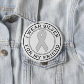 私は私の友人のための銀を身に着けています 缶バッジ (インサイチュ)