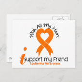 私は私の友人の白血病を支持している ポストカード (正面/裏面)