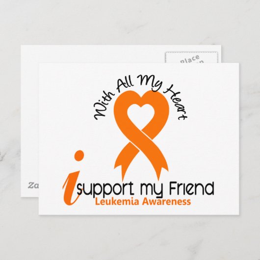 私は私の友人の白血病を支持している ポストカード (正面/裏面)