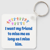 私は私の友人を私に恋しく思したい – 友情引用文 キーホルダー (裏面)