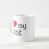 私は私の叔母さんを愛します コーヒーマグカップ (正面左)