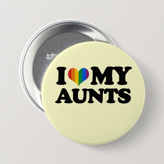 私は私の叔母さんを愛します 缶バッジ (正面&裏面)