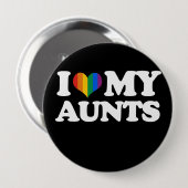 私は私の叔母さんを愛します- 缶バッジ (正面&裏面)
