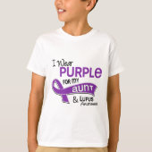 私は私の叔母さん42ループスのための紫色を身に着けています Tシャツ (正面)