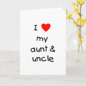 私は私の叔母と叔父を愛している カード (黄色い花)