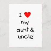 私は私の叔母と叔父を愛している ポストカード (正面)