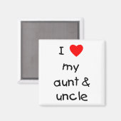 私は私の叔母と叔父を愛している マグネット (正面/裏面)
