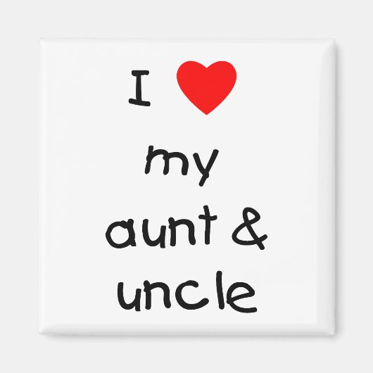私は私の叔母と叔父を愛している マグネット (正面)