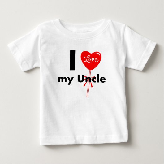 私は私の叔父さんを愛します ベビーTシャツ (正面)