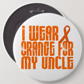 私は私の叔父さん16のためのオレンジを身に着けています 缶バッジ (正面&裏面)
