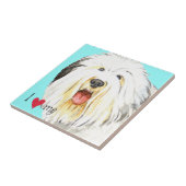 私は私の古い英国の牧羊犬を愛します タイル (側面)