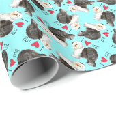 私は私の古い英国の牧羊犬を愛します ラッピングペーパー (ロールコーナー)