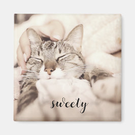 私は私の可愛い小さな猫の写真が大好き マグネット