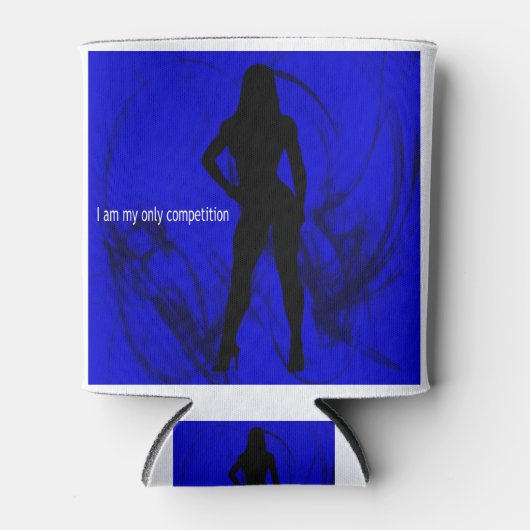 私は私の唯一の競争である – フィットネス/ボディビルダー 缶クーラー (正面)