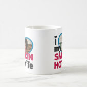 私は私の喫煙熱い妻の写真が大好カスタムき コーヒーマグカップ (中央)