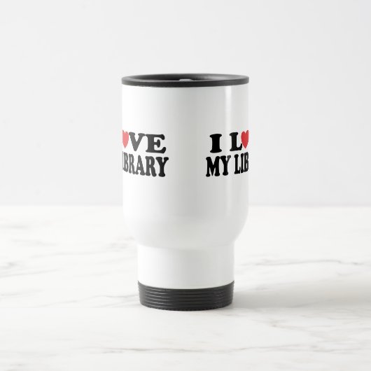 私は私の図書館の司書のギフトを愛します トラベルマグ (中央)