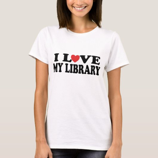 私は私の図書館の司書のギフトを愛します Tシャツ (正面)
