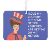 私は私の国を愛しているが、あなた方の何人かは得ている… カーエアーフレッシュナー (裏面)