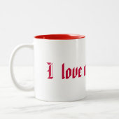 私は私の国を愛します ツートーンマグカップ (左)