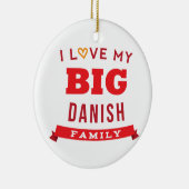 私は私の大きいデンマークの家族会のTシャツのアイディアを愛します セラミックオーナメント (右)