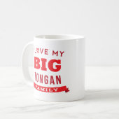 私は私の大きいTongan家族会のTシャツのアイディアを愛します コーヒーマグカップ (正面左)
