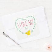 私は私の大きなソロリティのステッカーが大好き スクエアシール (封筒)