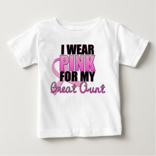 私は私の大叔母のためのピンク-乳癌を身に着けています ベビーTシャツ